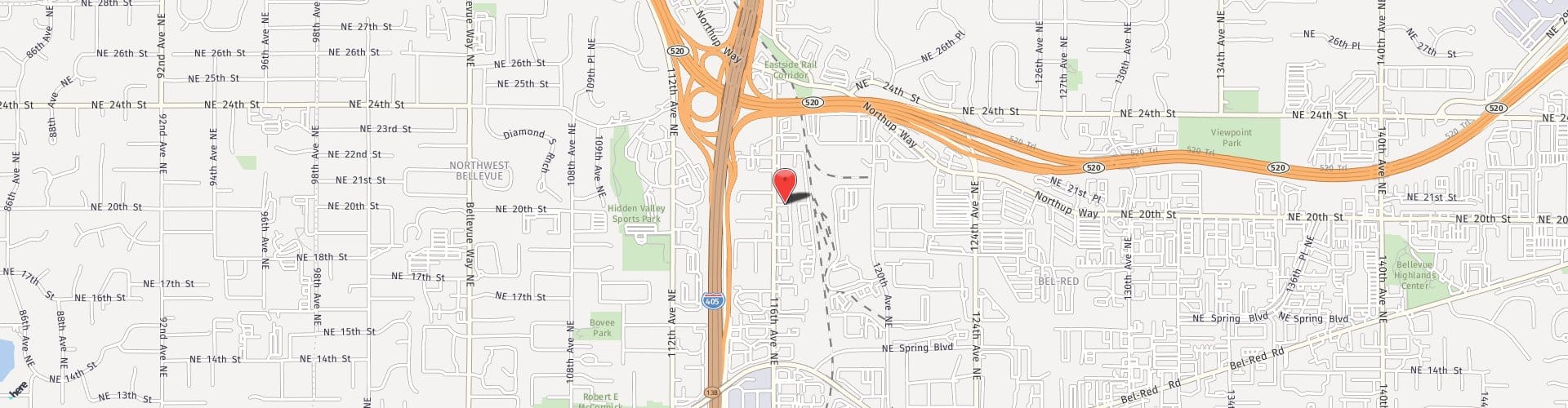 Location Map: 2020 116th Ave NE Bellevue, WA 98004